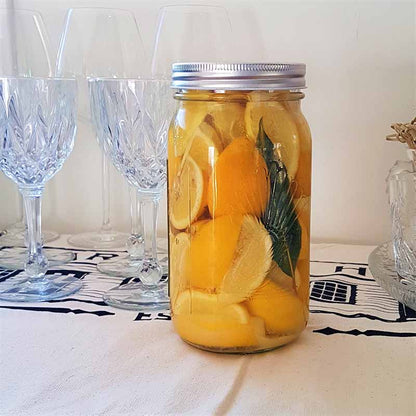 1 Litre Preserving Jars with pop top screw on lid - sold in box lots