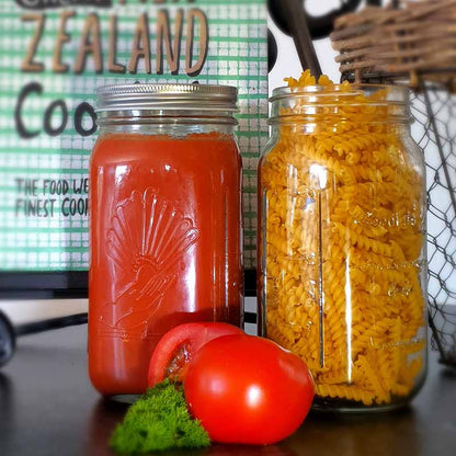 1 Litre Preserving Jars with pop top screw on lid - sold in box lots
