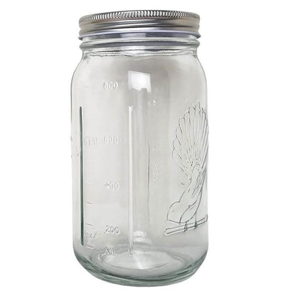 1 Litre Preserving Jars with pop top screw on lid - sold in box lots