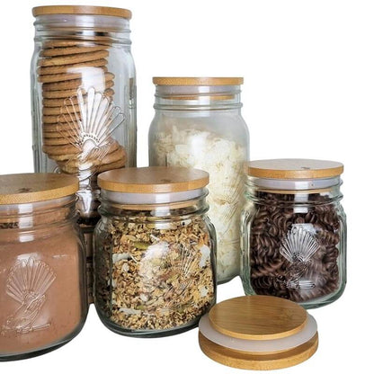 Airtight Bamboo Mason Jar Lid