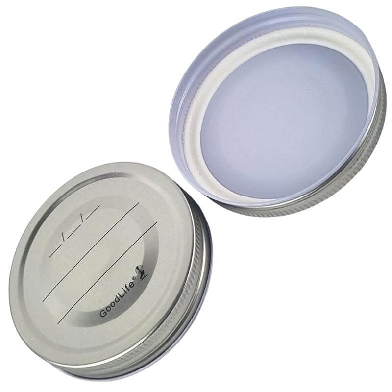 Metal Lids with Fresh Seal Button for preserving & storage 12 Pack