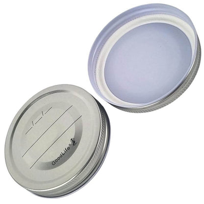 Metal Lids with Fresh Seal Button for preserving & storage 12 Pack