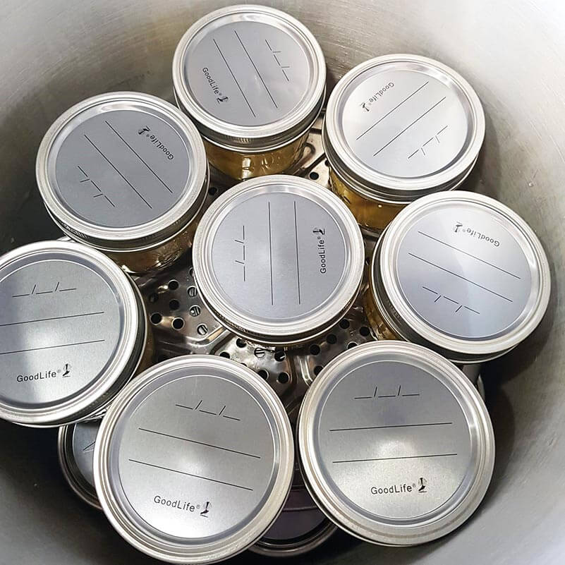 250ml Tapered Preserving Jars with dome & band - sold in box lots